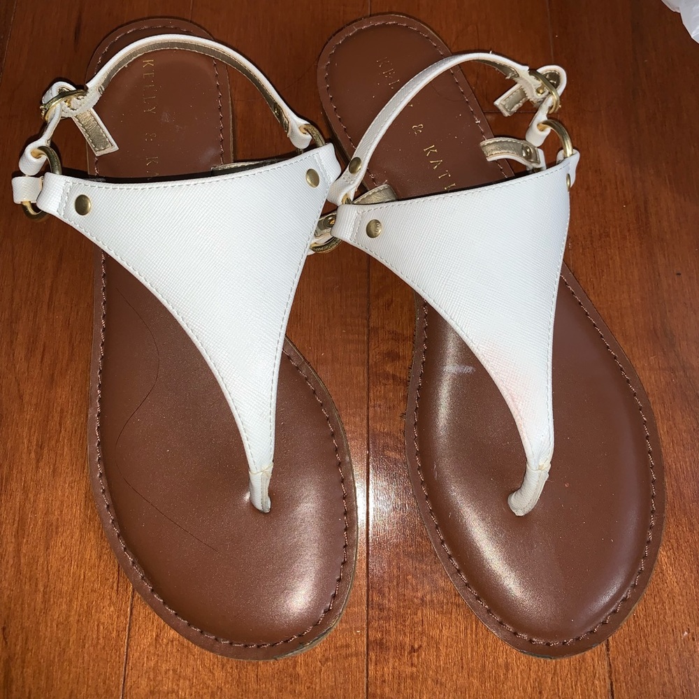 Kelly &Katie White Banina Sandals